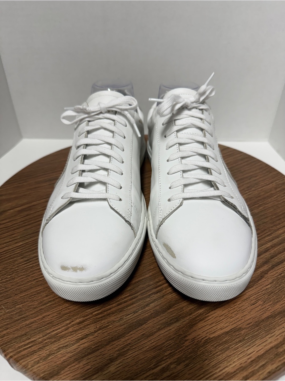 Oliver Cabell Men’s Low 1 Distressed Italian Leather White Wall Sneaker -43